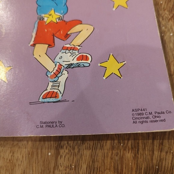 Vintage C.M. PAULA CO 1989 Notepad  decorated sheets 5.5x8.75 Retro Stationary - Picture 3 of 12